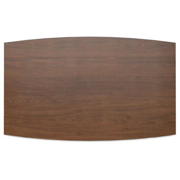 English Elm Draper Mid-Century Modern Walnut Dining Table - Handcrafted, Seats 6, Versatile For Any Space B136P158597