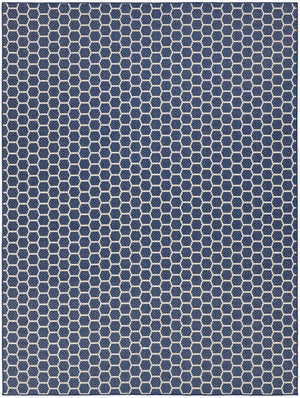 Nourison Reversible Indoor Outdoor RVB01 Machine Made Loom-woven Borderless Design Indoor/Outdoor Modern Outdoor Rug Navy, Navy 89% Polypropylene,11% Polyester 99446974556