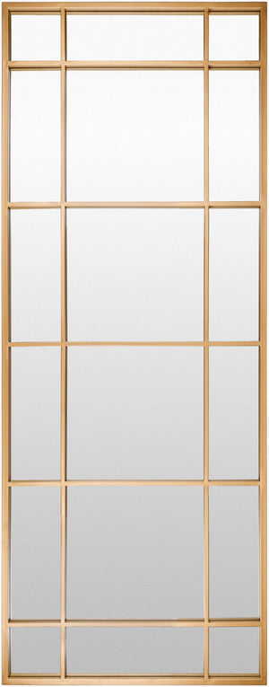 Livabliss Lanka Architectural Full Length Mirror Matte Black Metal Frame Slim Bedroom Entryway LKA002-6224