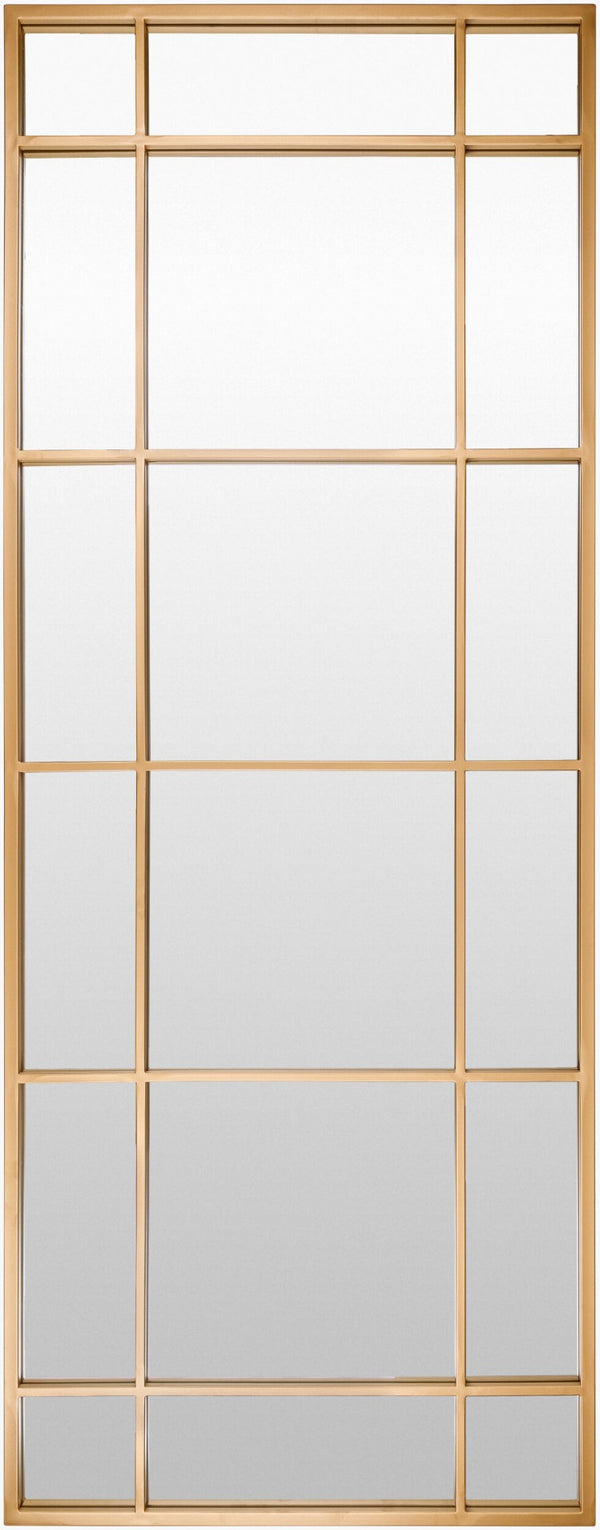 Livabliss Lanka Architectural Full Length Mirror Matte Black Metal Frame Slim Bedroom Entryway LKA002-6224
