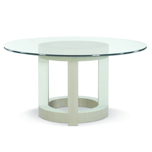 Bernhardt Bernhardt Glam Transitional 54" Round Dining Table With Tempered Glass Top & Open Circular Base K1155