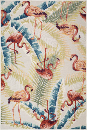 Livabliss Lakeside Polypropylene Indoor Outdoor Area Rug Turkey Woven Medium Pile Patio Floor Light Slate, Cr 5'3" x 7' LKD2303-537