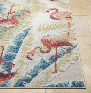Livabliss Lakeside Polypropylene Indoor Outdoor Area Rug Turkey Woven Medium Pile Patio Floor Light Slate, Cr 5'3" x 7' LKD2303-537