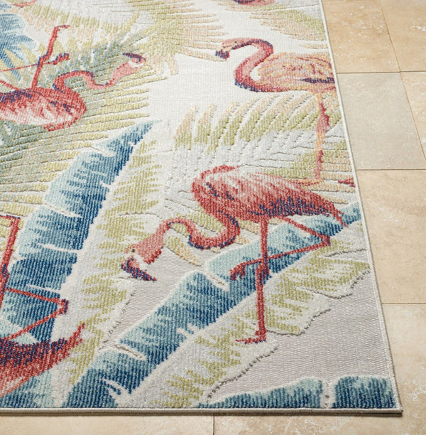 Livabliss Lakeside Polypropylene Indoor Outdoor Area Rug Turkey Woven Medium Pile Patio Floor Light Slate, Cr 5'3" x 7' LKD2303-537