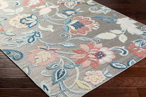 Livabliss Lakeside Geometric Polypropylene Area Rug Turkish Woven for Entryways and Accent Spaces Gray, Rust 5'3" x 7' LKD2313-537