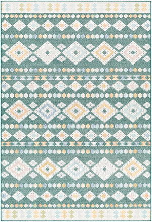 Livabliss Lakeside Machine Woven Polypropylene Rug for Indoor Outdoor Patio Living Room Use Medium Green, B 7'10" x 10' LKD2316-71010
