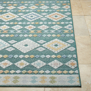 Livabliss Lakeside Machine Woven Polypropylene Rug for Indoor Outdoor Patio Living Room Use Medium Green, B 7'10" x 10' LKD2316-71010