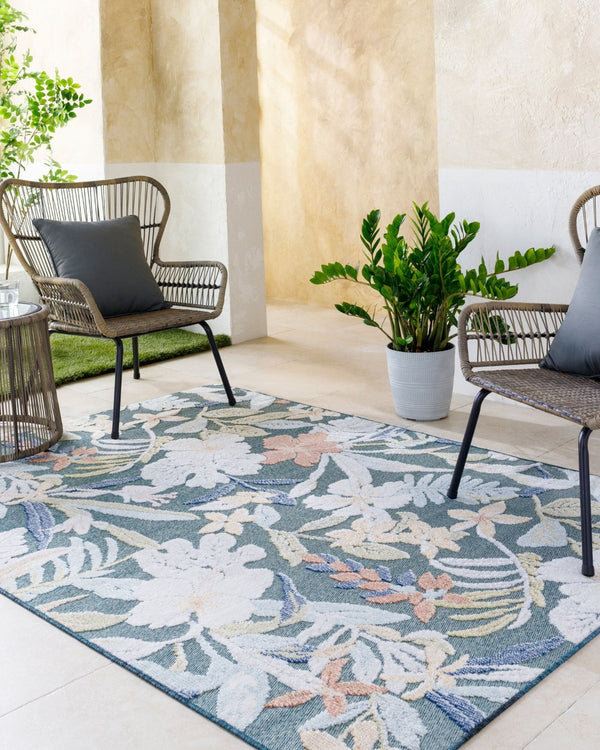 Livabliss Lakeside Machine Woven Polypropylene Indoor Outdoor Rug for Patios and Living Rooms LKD2317-537
