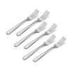 Lenox Oneida Flight Everyday Flatware Dinner Forks, Set of 6 Metallic, STAINLESS METAL 2865006B