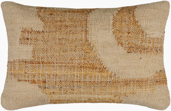 Surya Luke Lke-001 Global Style Accent Pillow - Unique Wool, Jute & Cotton Design For Cozy Decor Beige Jute,Wool,Cotton,Cotton Lke001-1422