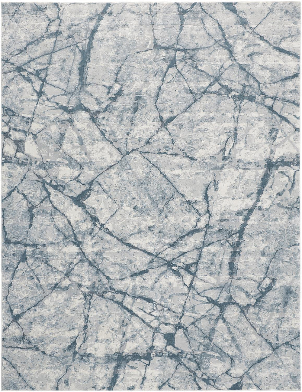 Feizy Rugs Atwell Contemporary Abstract Low Pile Rug - Ethereal Mid-century Design In Silvery Aquas & Greens Blue,Gray,Ivory Polypropylene Atl3282faqu000p00