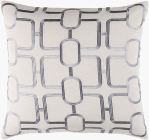 Surya Lockhart 18"X18" Durable Accent Pillow - Modern Woven Design For Charming Home Decor, India Made Denim Linen,Cotton,Linen,Cotton Lkh002-2020p