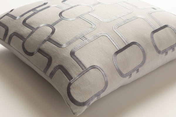 Surya Lockhart 18"X18" Durable Accent Pillow - Modern Woven Design For Charming Home Decor, India Made Denim Linen,Cotton,Linen,Cotton Lkh002-2020p