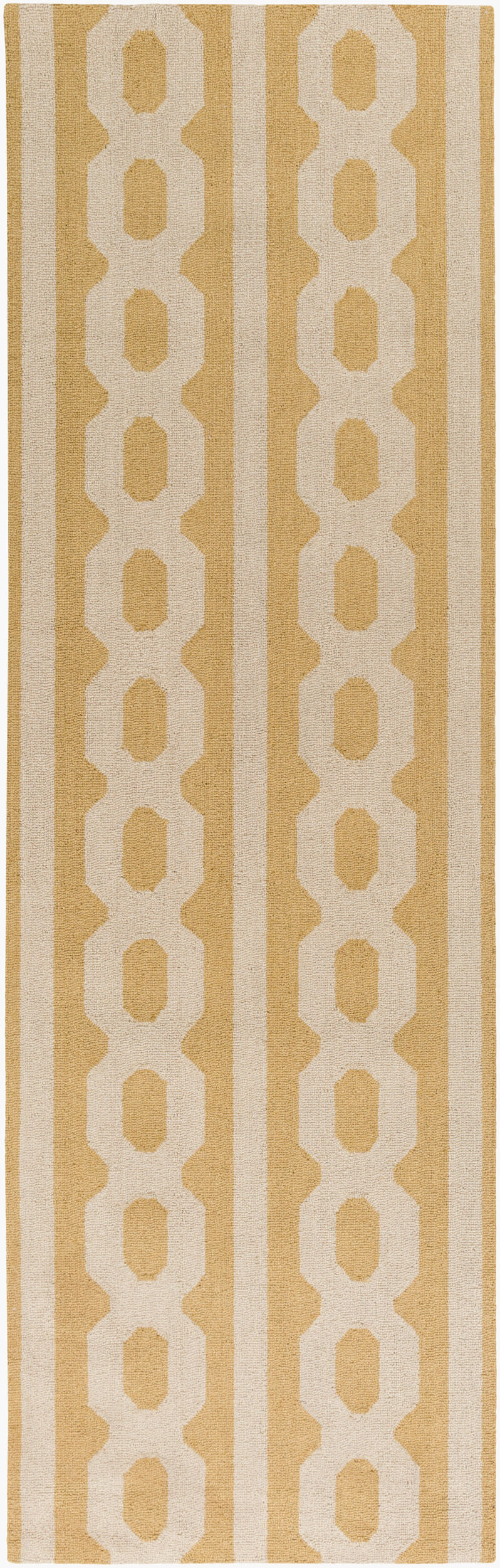 Surya Lockhart Lkh-9000 2'6" X 8' Hand-hooked Wool Rug - Modern Decor, Durable, Low Pile, Easy Care & Clean! Light Beige Wool Lkh9000-268