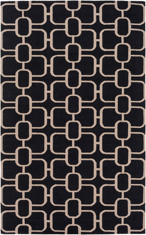 Surya Lockhart Lkh-9000 2'6" X 8' Hand-hooked Wool Rug - Modern Decor, Durable, Low Pile, Easy Care & Clean! Black Wool Lkh9002-46