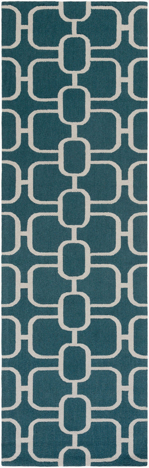 Surya Lockhart Lkh-9000 2'6" X 8' Hand-hooked Wool Rug - Modern Decor, Durable, Low Pile, Easy Care & Clean! Dark Blue Wool Lkh9005-268