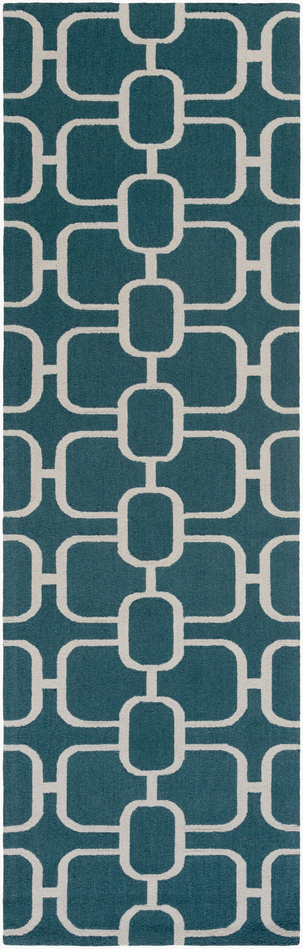 Surya Lockhart Lkh-9000 2'6" X 8' Hand-hooked Wool Rug - Modern Decor, Durable, Low Pile, Easy Care & Clean! Dark Blue Wool Lkh9005-268