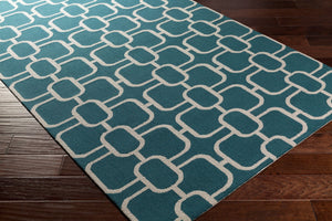 Surya Lockhart Lkh-9000 2'6" X 8' Hand-hooked Wool Rug - Modern Decor, Durable, Low Pile, Easy Care & Clean! Dark Blue Wool Lkh9005-268