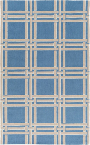 Surya Lockhart Lkh-9000 2'6" X 8' Hand-hooked Wool Rug - Modern Decor, Durable, Low Pile, Easy Care & Clean! Blue Wool Lkh9006-46