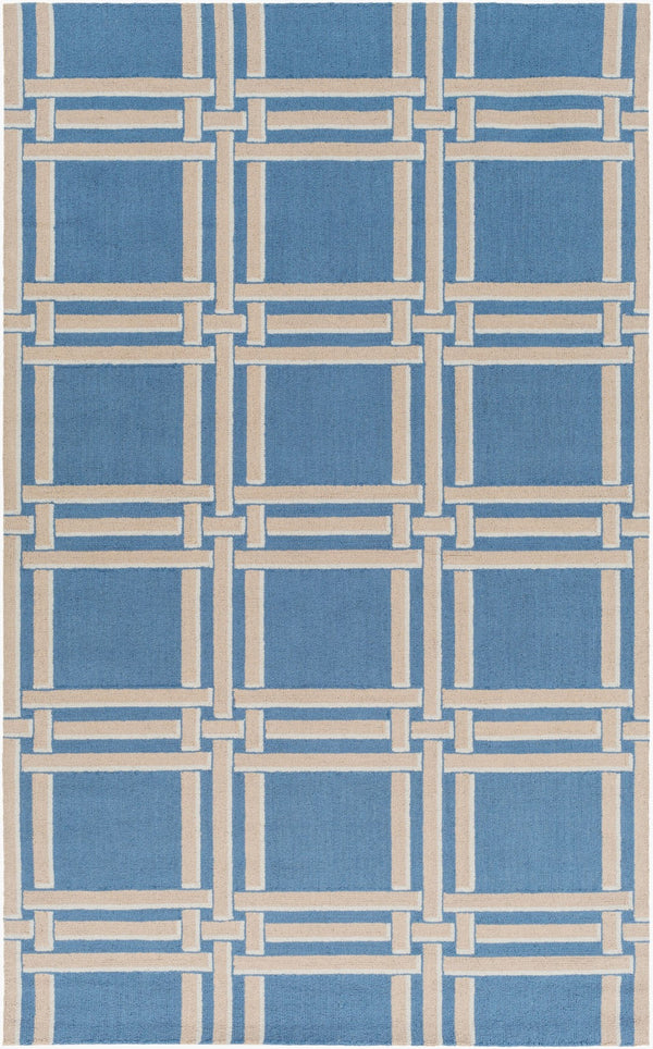 Surya Lockhart Lkh-9000 2'6" X 8' Hand-hooked Wool Rug - Modern Decor, Durable, Low Pile, Easy Care & Clean! Blue Wool Lkh9006-46