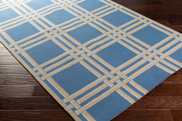 Surya Lockhart Lkh-9000 2'6" X 8' Hand-hooked Wool Rug - Modern Decor, Durable, Low Pile, Easy Care & Clean! Blue Wool Lkh9006-268