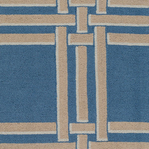 Surya Lockhart Lkh-9000 2'6" X 8' Hand-hooked Wool Rug - Modern Decor, Durable, Low Pile, Easy Care & Clean! Blue Wool Lkh9006-268