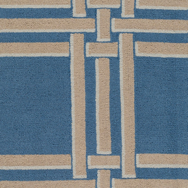 Surya Lockhart Lkh-9000 2'6" X 8' Hand-hooked Wool Rug - Modern Decor, Durable, Low Pile, Easy Care & Clean! Blue Wool Lkh9006-268