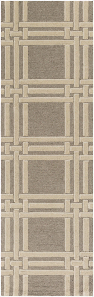 Surya Lockhart Lkh-9000 2'6" X 8' Hand-hooked Wool Rug - Modern Decor, Durable, Low Pile, Easy Care & Clean! Gray Wool Lkh9007-268