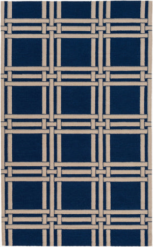 Surya Lockhart Lkh-9000 2'6" X 8' Hand-hooked Wool Rug - Modern Decor, Durable, Low Pile, Easy Care & Clean! Navy Wool Lkh9008-268