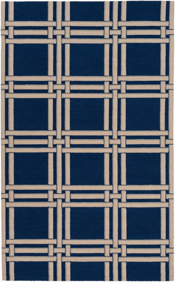 Surya Lockhart Lkh-9000 2'6" X 8' Hand-hooked Wool Rug - Modern Decor, Durable, Low Pile, Easy Care & Clean! Navy Wool Lkh9008-268