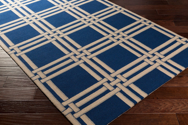 Surya Lockhart Lkh-9000 2'6" X 8' Hand-hooked Wool Rug - Modern Decor, Durable, Low Pile, Easy Care & Clean! Navy Wool Lkh9008-268
