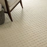 Nourison Perris PERR1 Handmade Woven No Border Indoor Only Contemporary  Rug Ivory, White 100% Wool 99446223470