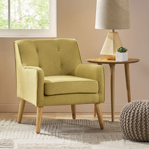 Christopher Knight Home® - Noble House - Felicity Mid-Century Modern Fabric Tufted Arm Chair