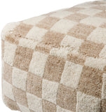 Lukas LKPF-001 14"H x 24"W x 24"D Pouf LKPF001-142424  Off-White, Ash, Khaki, Slate Grey Taupe, Pearl, Sage Surya