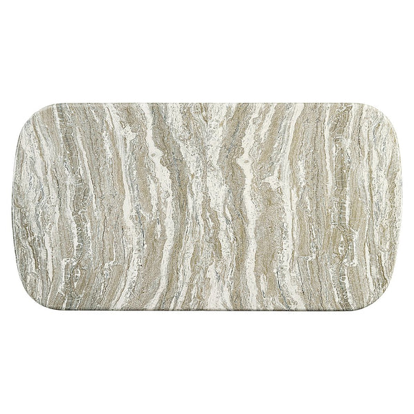 Bernhardt Bernhardt Rustic-Modern Arcadia Dining Table With Faux-Stone Top, Sculptural Woodgrain Legs & Leaf K2001