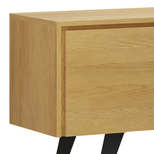 English Elm Lowry - Handcrafted Oak Tv Media Stand With Retro Industrial Design & Cable Management Features B136P158864