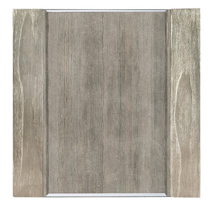 Hooker Furniture Melange Saber End Table With Tempered Glass, Silver Leaf Pine Veneer, Two Shelves For Small Spaces 628-80551-95