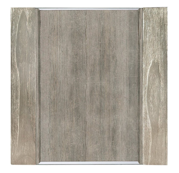 Hooker Furniture Melange Saber End Table With Tempered Glass, Silver Leaf Pine Veneer, Two Shelves For Small Spaces 628-80551-95