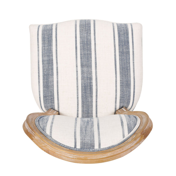 English Elm Christopher Knight Home® - Kd French Country Upholstered Dining Chair – Elegant Blue Accent With Iconic Round Backrest & Comfort 60352.00DBLULNN