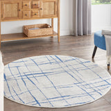 Nourison Whimsicle WHS09 Machine Made Power-loomed No Border Indoor Only Modern  Rug Ivory Blue, Ivory Blue 100% Polypropylene 99446833051