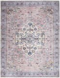 Nourison Brilliance Machine Washable WSB03 Machine Made Power-loomed Ornamental Border Indoor Only Vintage Bohemian Rug Blush, Blush 100% Polyester 99446914170