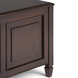 English Elm Connaught Storage Bench Trunk – Elegant Dark Chestnut Brown Seat With Hidden Storage Solutions B136P158129
