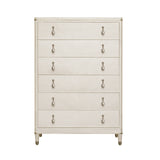 Grace 6-Drawer Chest White with Opulent Opal Finish P377124 Pulaski Furniture