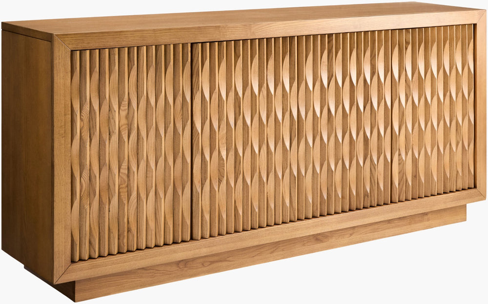 Surya Lulea Mid-century Modern Low Profile Cabinet for Entryway Living Room Media Storage LLEA001-326716