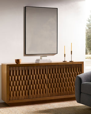 Surya Lulea Mid-century Modern Low Profile Cabinet for Entryway Living Room Media Storage LLEA001-326716