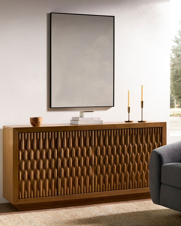 Surya Lulea Mid-century Modern Low Profile Cabinet for Entryway Living Room Media Storage LLEA001-326716