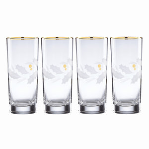 Lenox Holiday Gold 4-Piece Highball Glass Set Clear, NO COLOR GLASS,CRYSTAL 886859