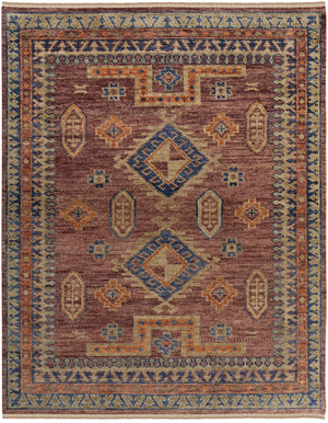 Feizy Rugs Fillmore Wool Hand Knotted Bohemian & Eclectic Rug Red/Green/Blue 2'-6" x 8'