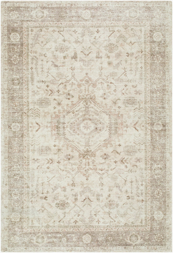 Livabliss Hearth Hand Tufted Polyester Accent Rug Traditional Pattern for Entryway or Bedside Ivory, Taupe 5' x 7'6" LLHT2302-576