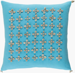 Surya Lelei Modern Cotton Accent Pillow 18” X 18” – Chic Design For Stylish Home Decor And Comfort Aqua Cotton,Cotton Lli001-1818d